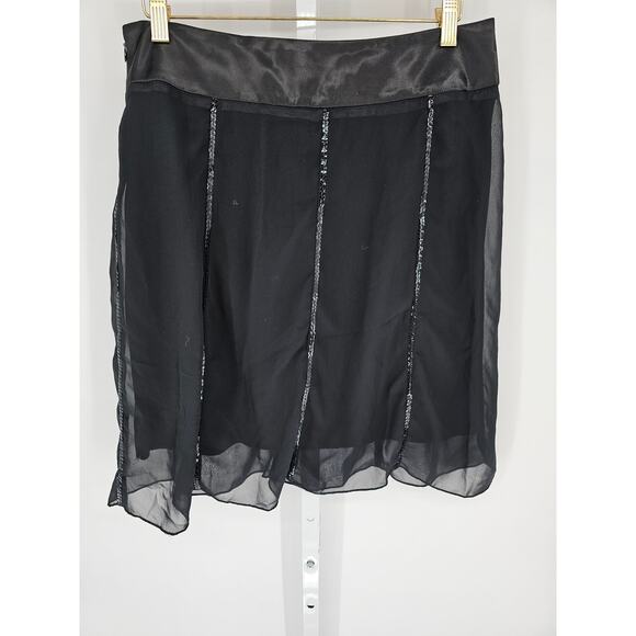 Georgiou Studio Women's Black KFormal Sequins Polyester Skirt Size 8 - Picture 3 of 5